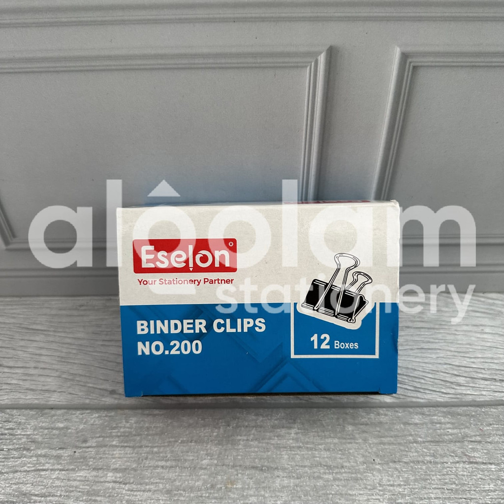 

SELUSIN ( 12 PCS ) Binder Clip Penjepit Kertas Hitam No. 200