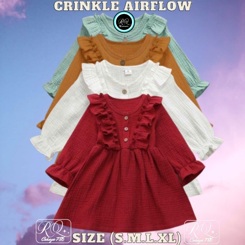 Dress anak umur 1 sampai 6 tahun AWA gamis dress kid (GRATIS ONGKIR) bahan crinkle gamis anak perempuan terbaru baju anak terbaru baju bayi terbaru