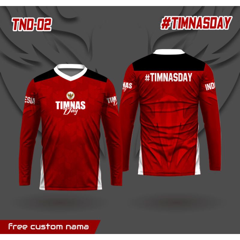 Jersey Timnas day baju kaos bola timnas day lengan panjang