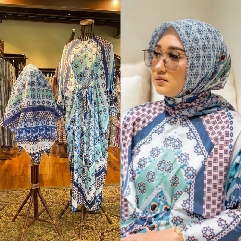 Set Dress + Jilbab Pelangi Asmara The Habibty Series by Dian Pelangi X Barli Asmara ORIGINAL Setelan