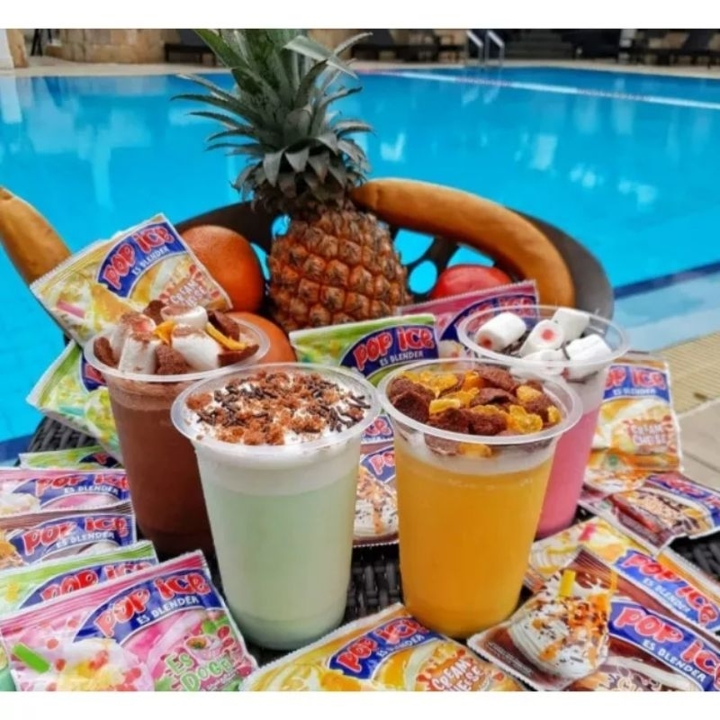 

MINUMAN POP ICE 25 GRAM ES BLENDER ISI 10 PCS ( 1 RENCENG )