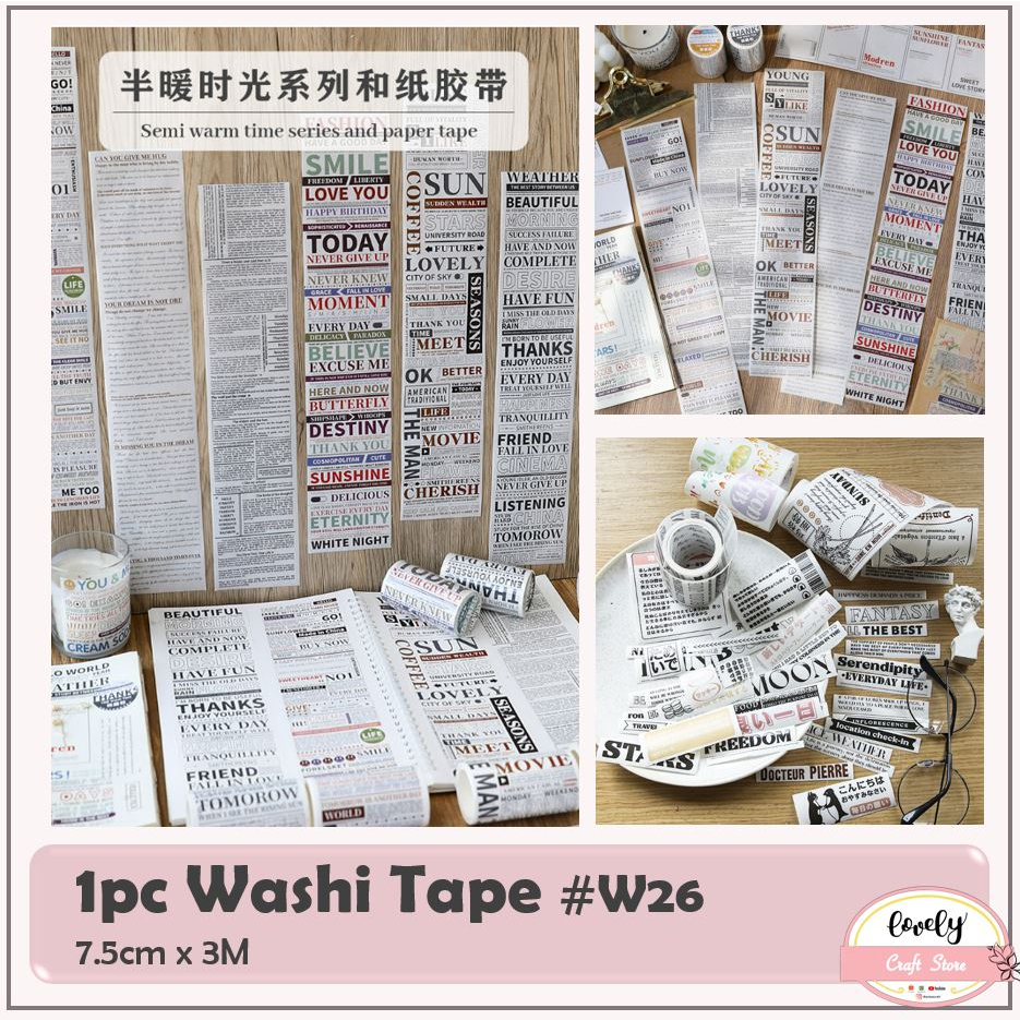 

LovelyCraftStore | Washi Tape W26 ~ Masking Tape Selotip Kertas Paper Tape Selotip Jepang Deco Tape Deco Sticker Decoration Sticker Journal Sticker