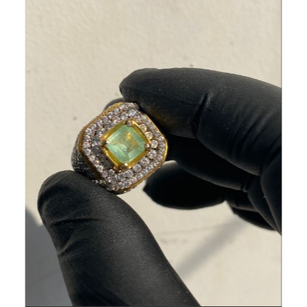 NATURAL EMERALD 1.64 Crt ( BERYL ) JAMRUD / ZAMRUD " GREEN " CE-MINOR ( MEMO CGL )