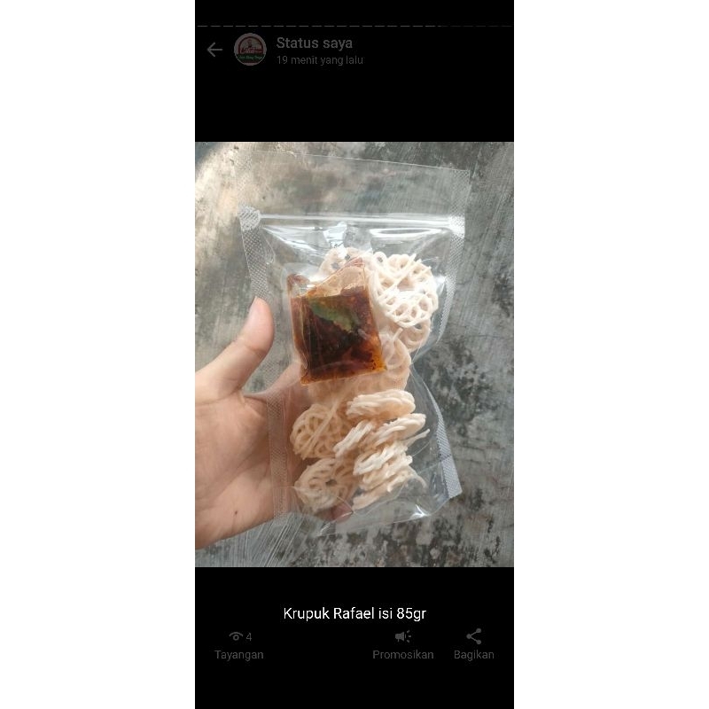 

krupuk seblak Rafael viral cobek