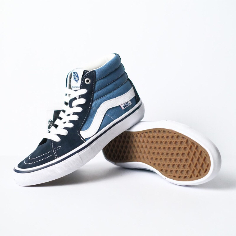 [SALE] Vans Sk8 Hi Pro Navy White Original