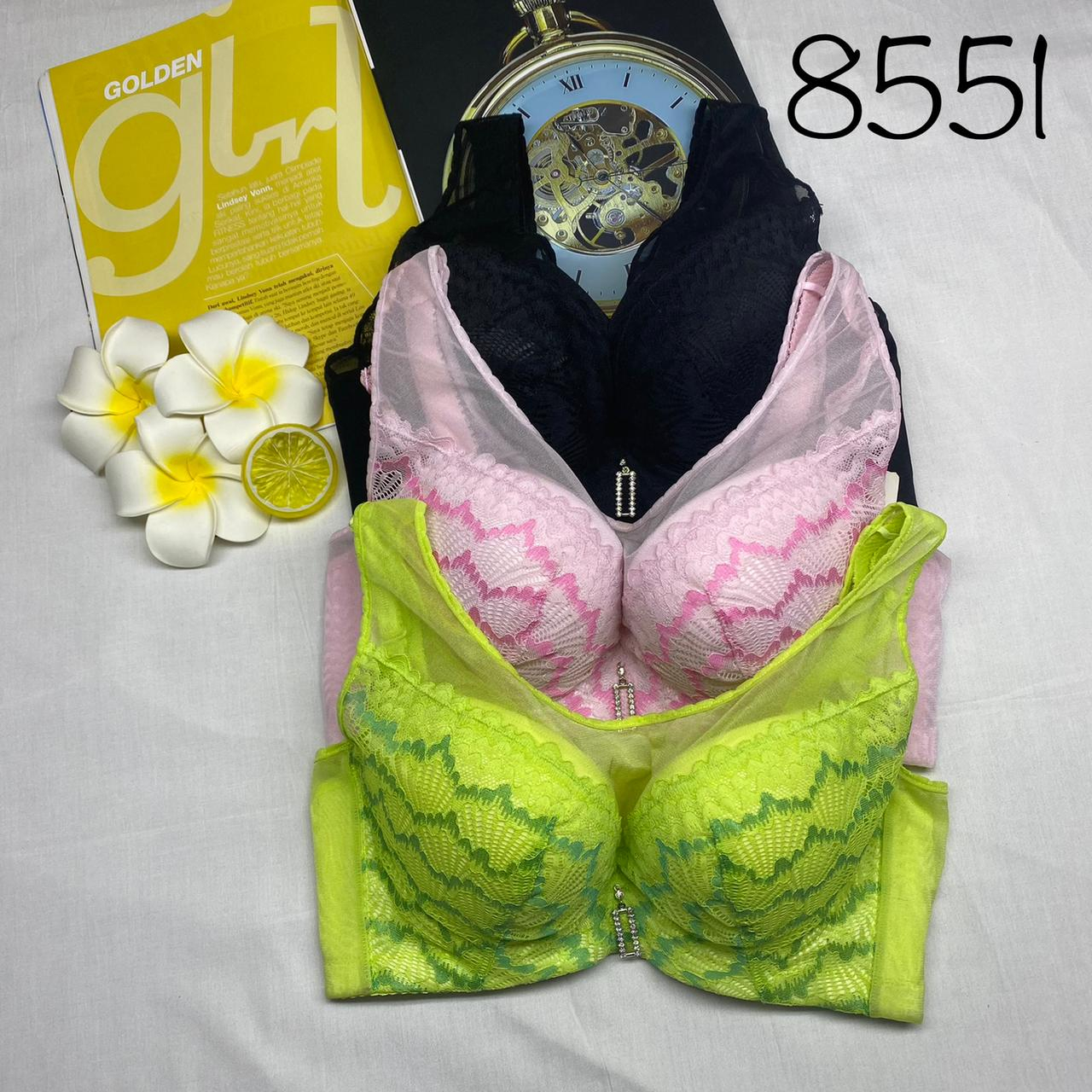 bra / bh wanita 8551 busa tipis kain lembut ada kawat