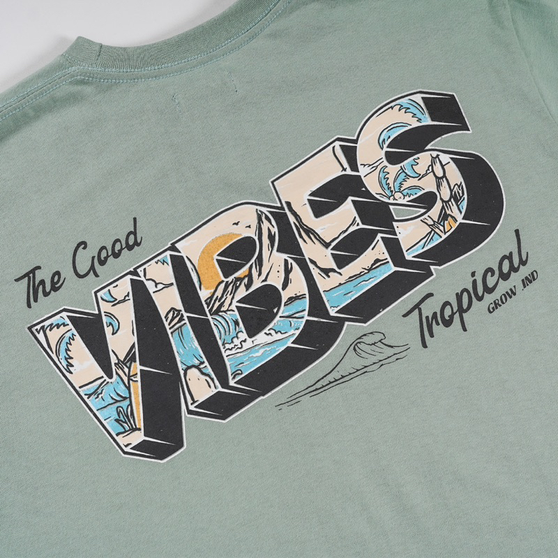 [N01209] T-shirt Oversized Distro Motif THE GOOD VIBES