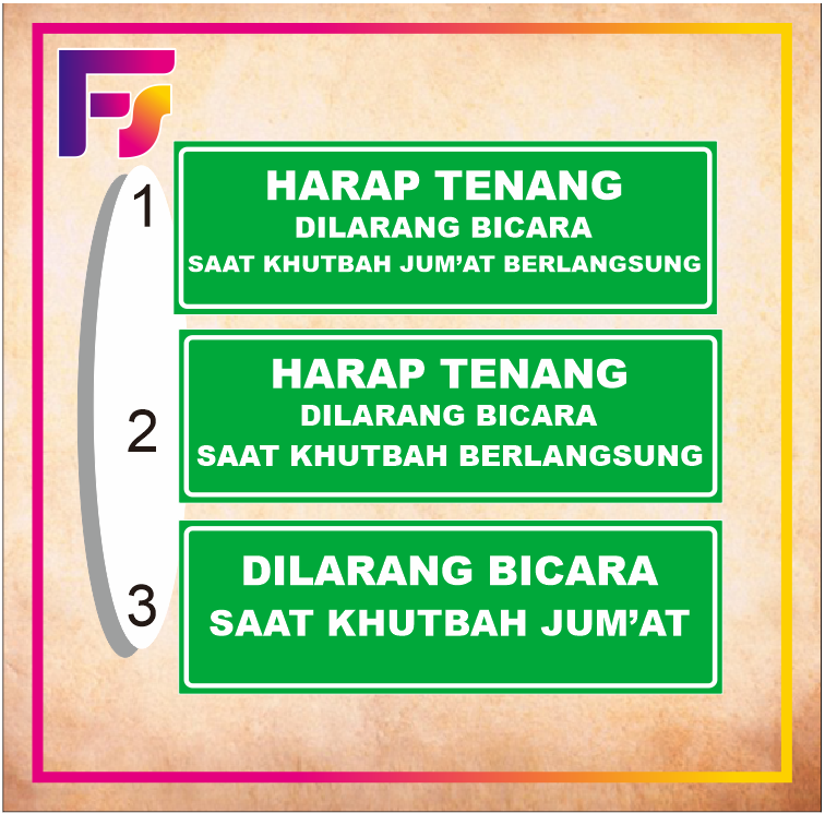 

Stiker waterproff harap tenang ada khuthbah jumat