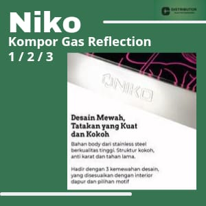 NIKO Kompor Gas 2 Tungku Reflection Series Bergaransi Resmi