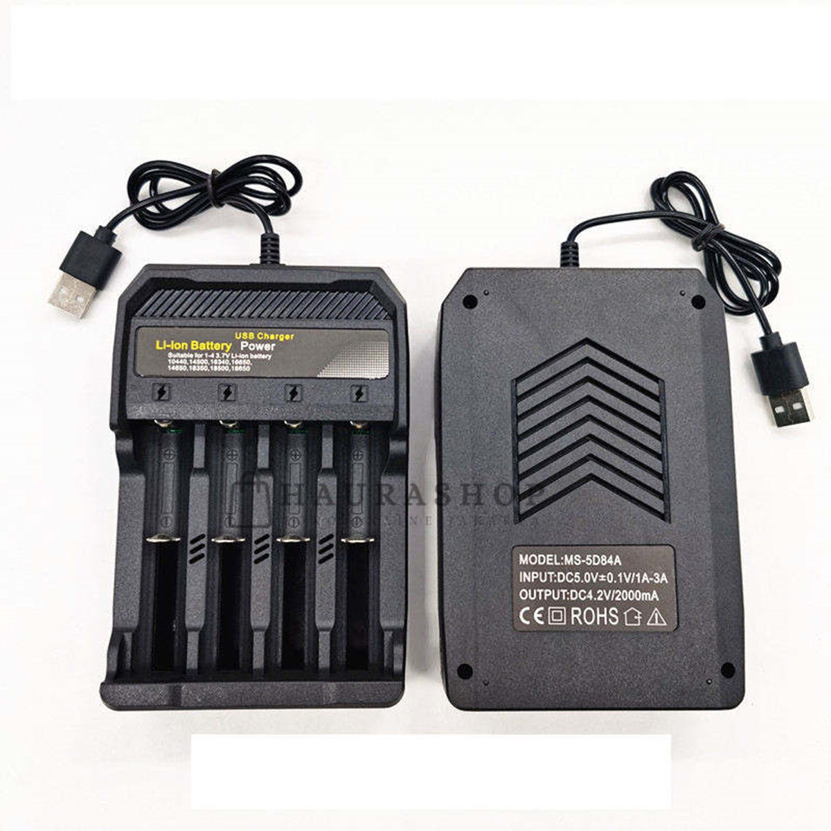 Charger Baterai 4 Slot USB 4.2V 2A 18650 AA AAA Universal Fast Charger