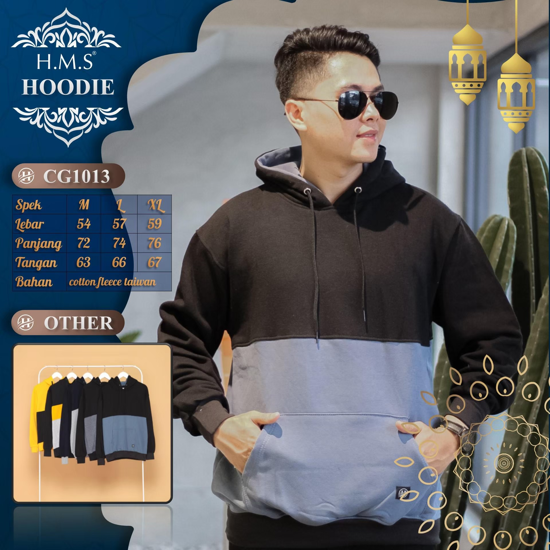 sweater hoodie cewek cowok motif distro HMS sweatshirt hoodie warna black white kode art CG1012