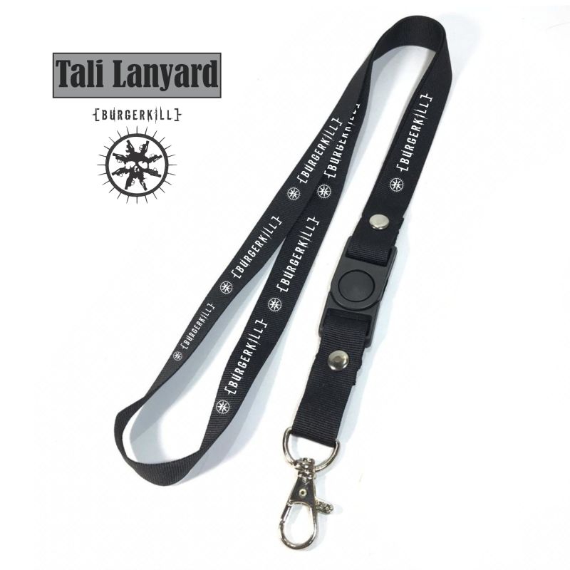 

lanyard BURGERKILL tali lanyard BAND METAL gantungan kunci name tag id card kartu nama / tali lanyard gantungan leher fullprint