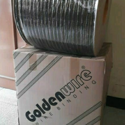 

Ring Jilid Kawat Spiral 1/2 Roll Spool Pitch 3:1 12mm 105 lembar Hvs 70gram Golden Wire Binding