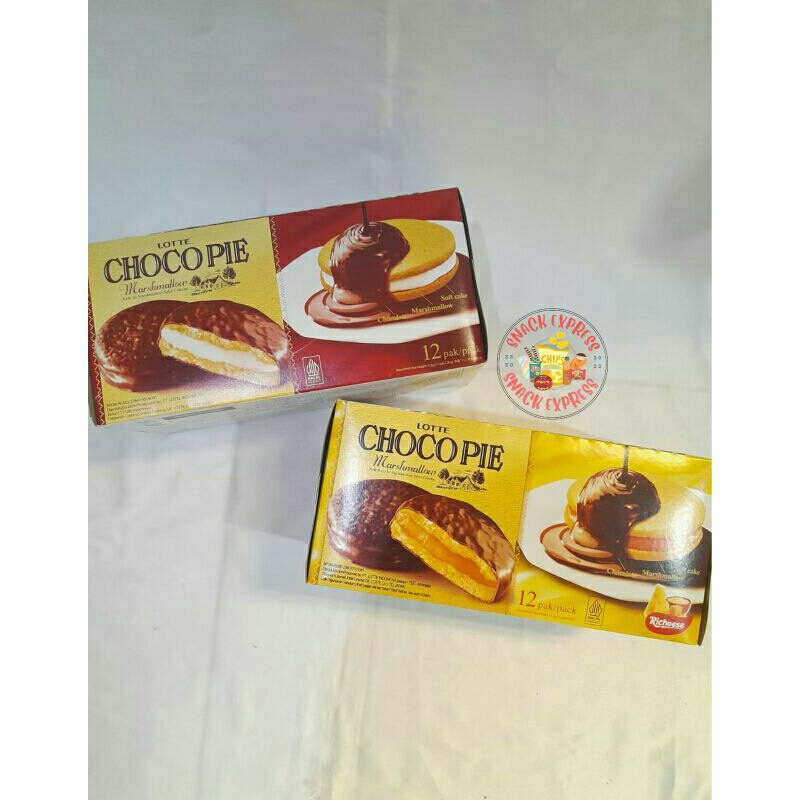 

Lotte Chocopie Marshmallow Box ( 1 Box isi 12 pack @26gram )