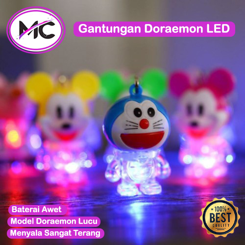 Gantungan Kunci Unik Murah Model Doraemon LED Gantungan Kunci Menyala