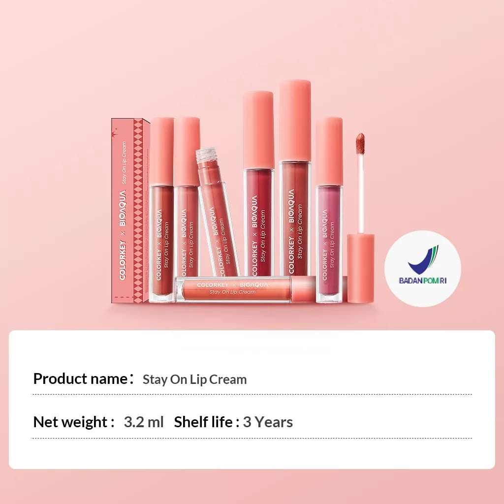 Colorkey X Bioaqua Stay On Lip Cream Matte