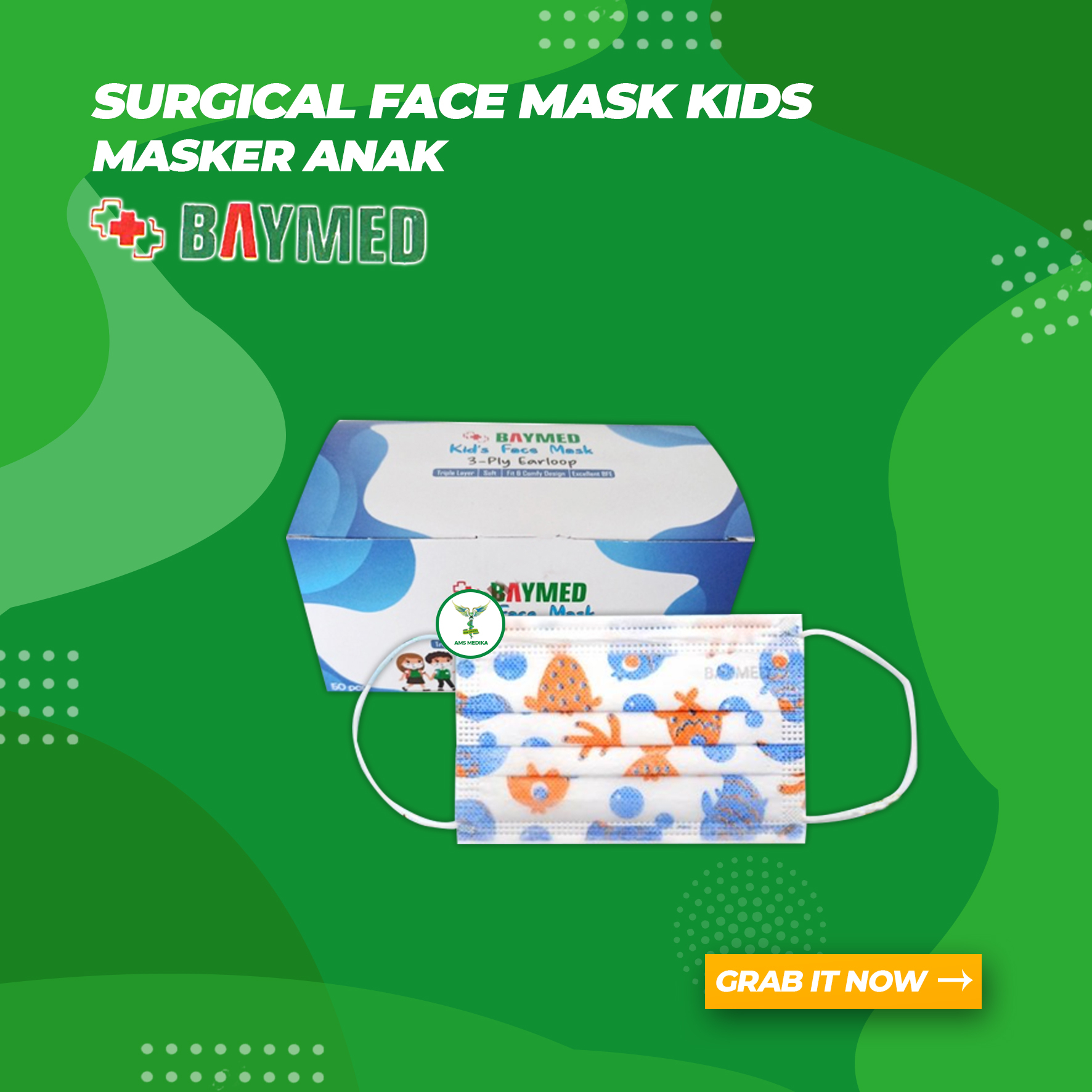 Masker Anak / Surgical Face Mask Kids Baymed