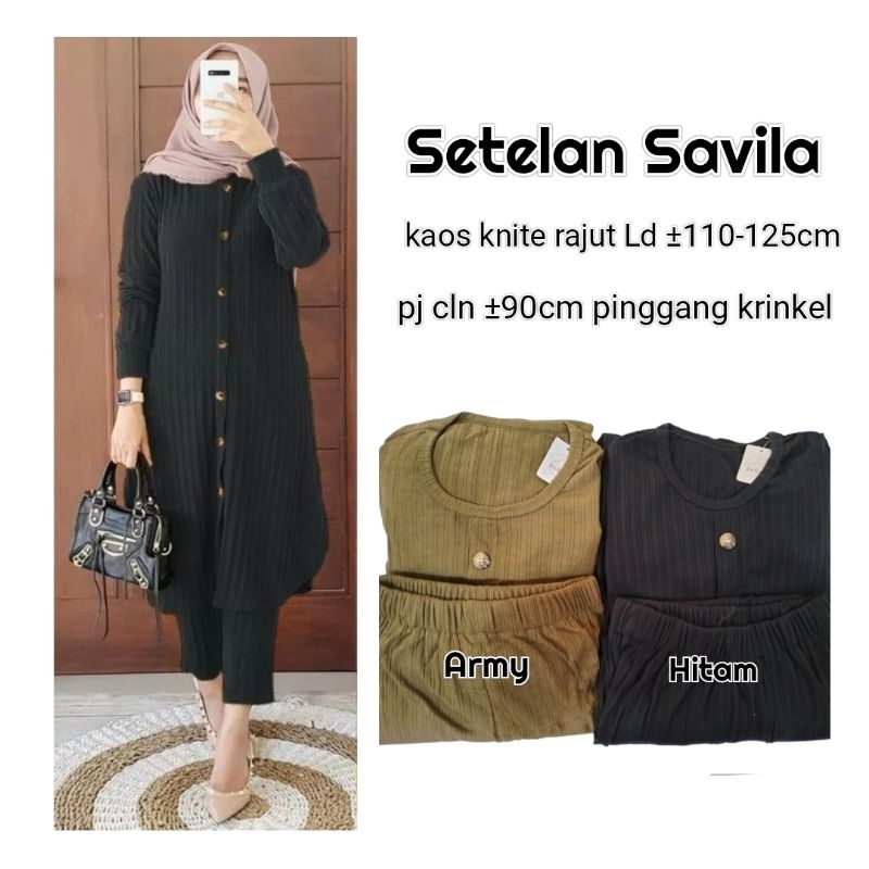 setelan kaos knit rajut