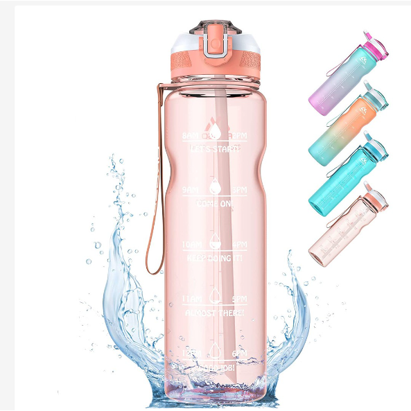 Sports 850ml portable botol Water Bottles  outdoor Sporty Dan Trendy Space Cup Leakproof, Safety Lock, Tritan BPA Free