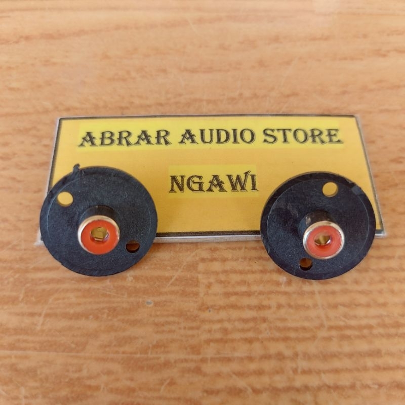 Soket RCA 1 Pin PVC Bulat / Socket RCA 1 Lubang