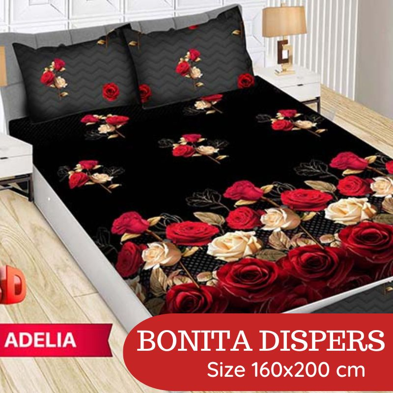 RC Bonita Sprei Ukuran 160x200 Motif Sweetrose Bianca Brianna Sherina Melrose Nancy Doremon