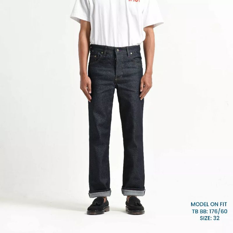 PNJ PRIDE N JOY - CELANA JEANS RAW DENIM - NEVILLE 10 OZ