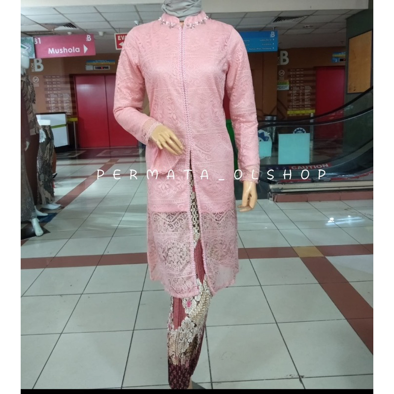 RELAPICT Setelan Kebaya Brukat Busui Payet / Kebaya Tunik Modern / Kebaya Kurung / Kebaya Pesta / Kebaya Kondangan