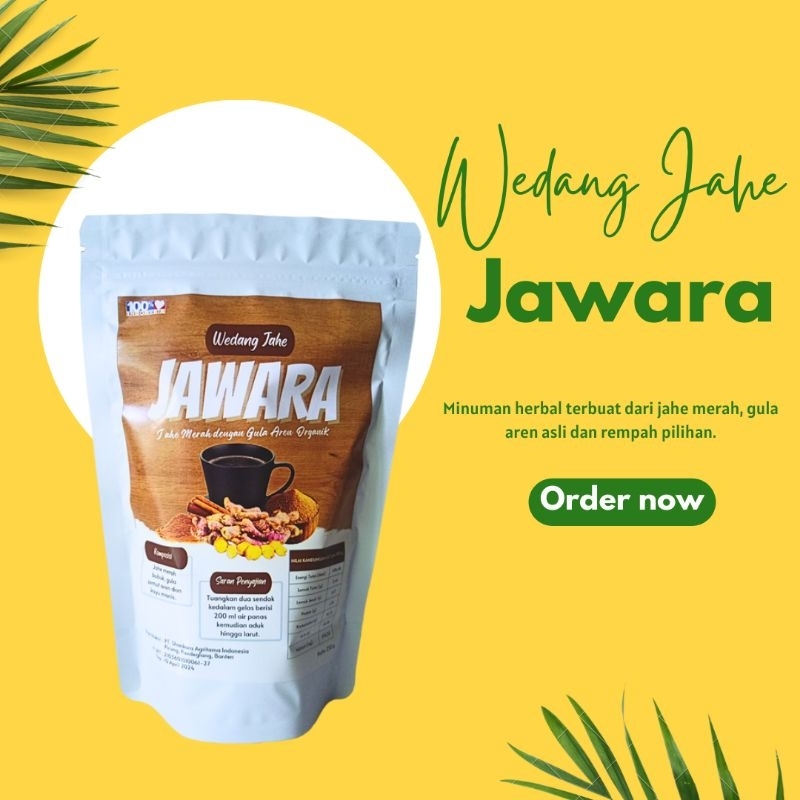 

WEDANG JAHE MERAH JAWARA PLUS GULA SEMUT AREN ORGANIK (250gr)