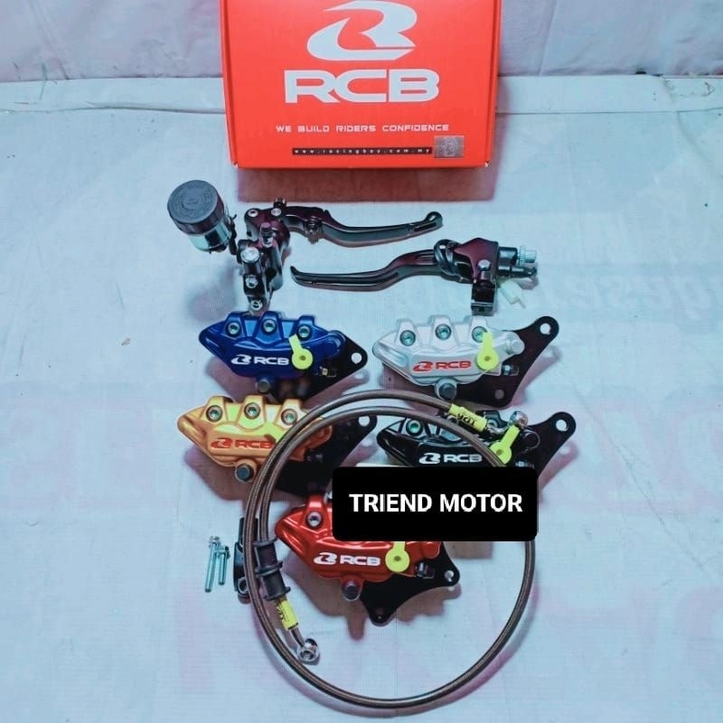 Paket Master Rem Kanan RCB S1 Radial 14MM Handle Kiri RCB E-2 Kaliper Depan RCB Selang Rem Depan TDR