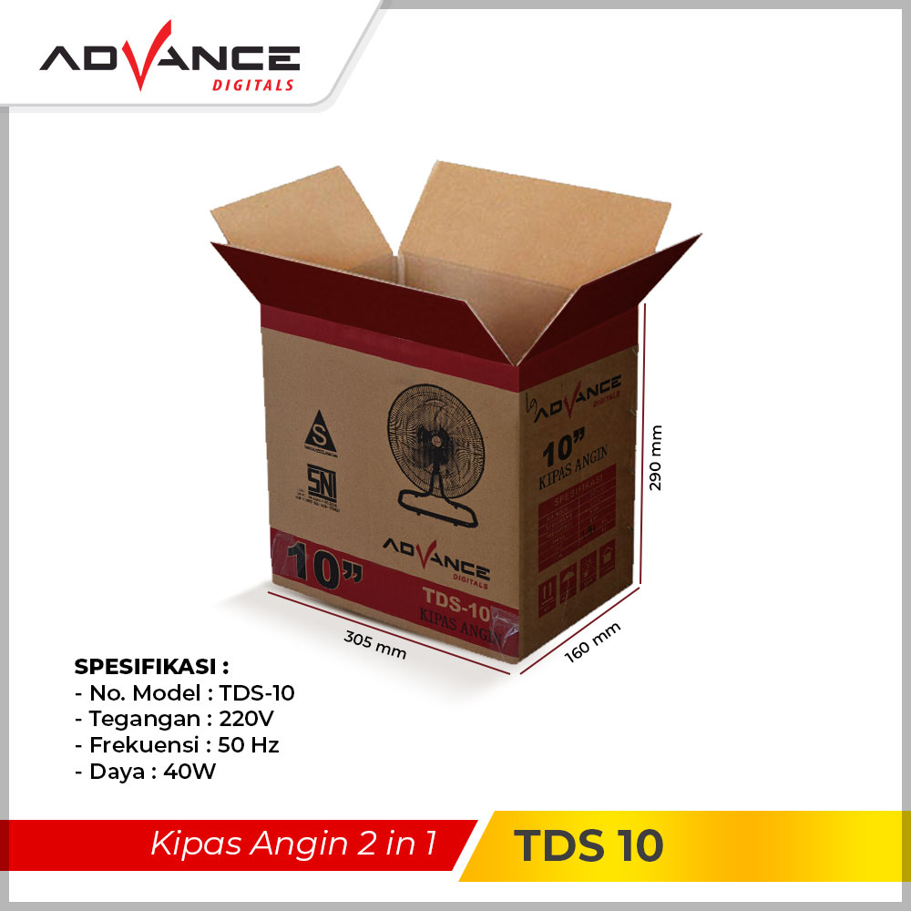 Advance Kipas Angin Tornado TDS 10 Baling besi (10 inch)