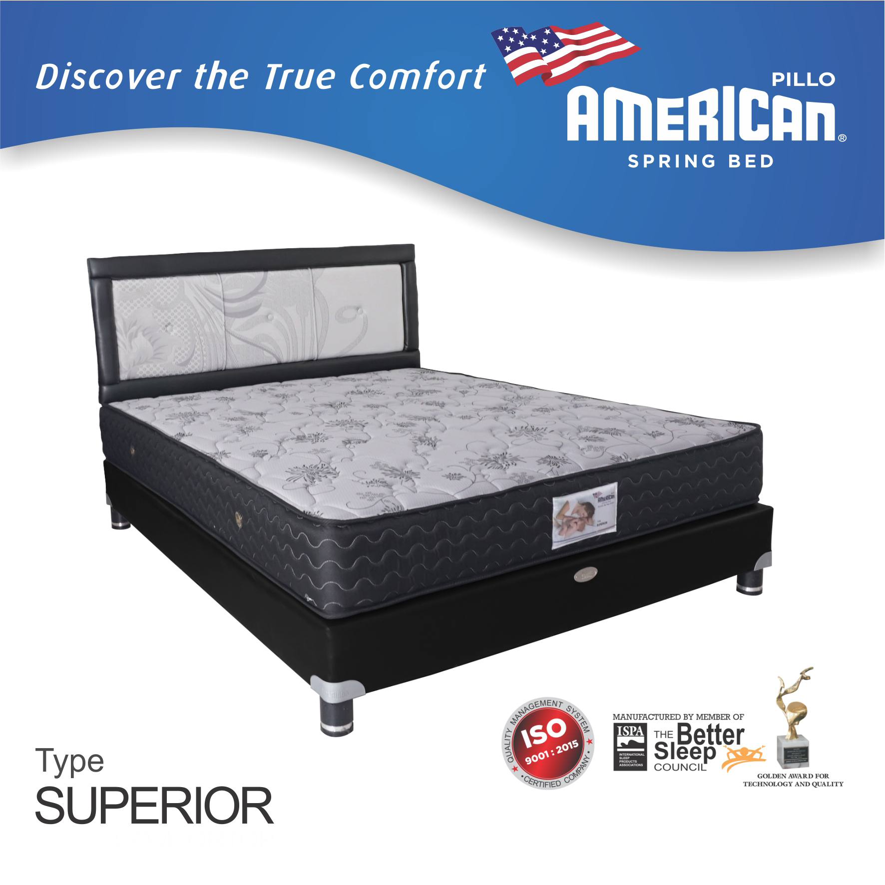 BEDSET Springbed Type Superior [American Pillo] - Original 100%