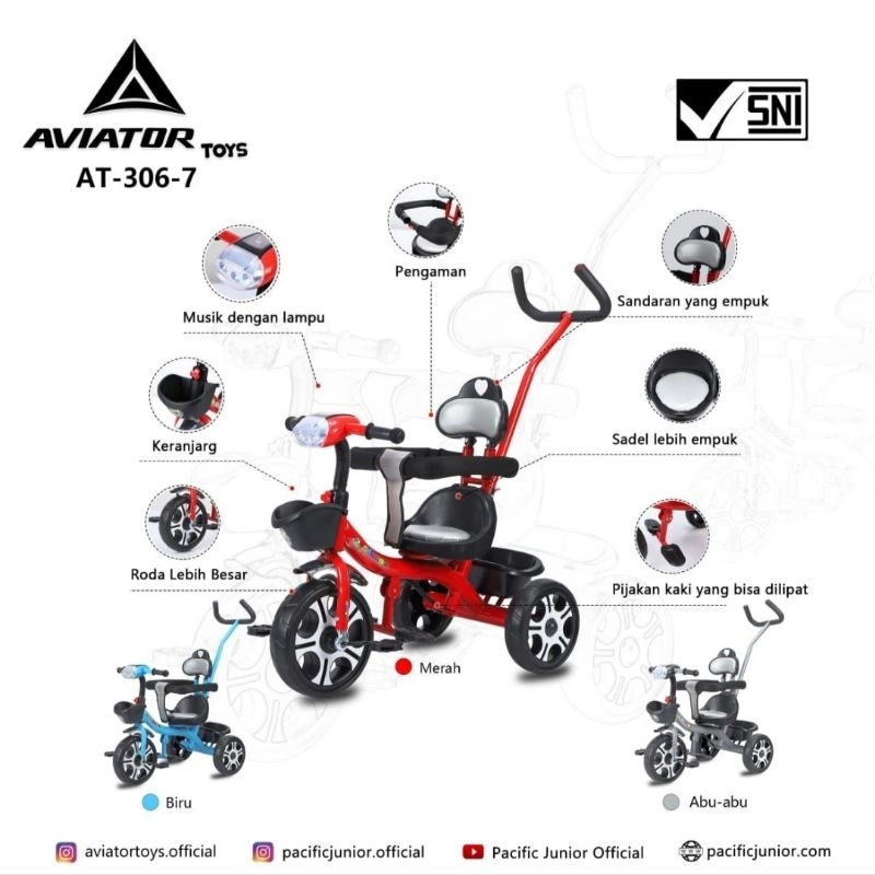 Sepeda anak roda 3 Aviator AT 306-7 Pontianak