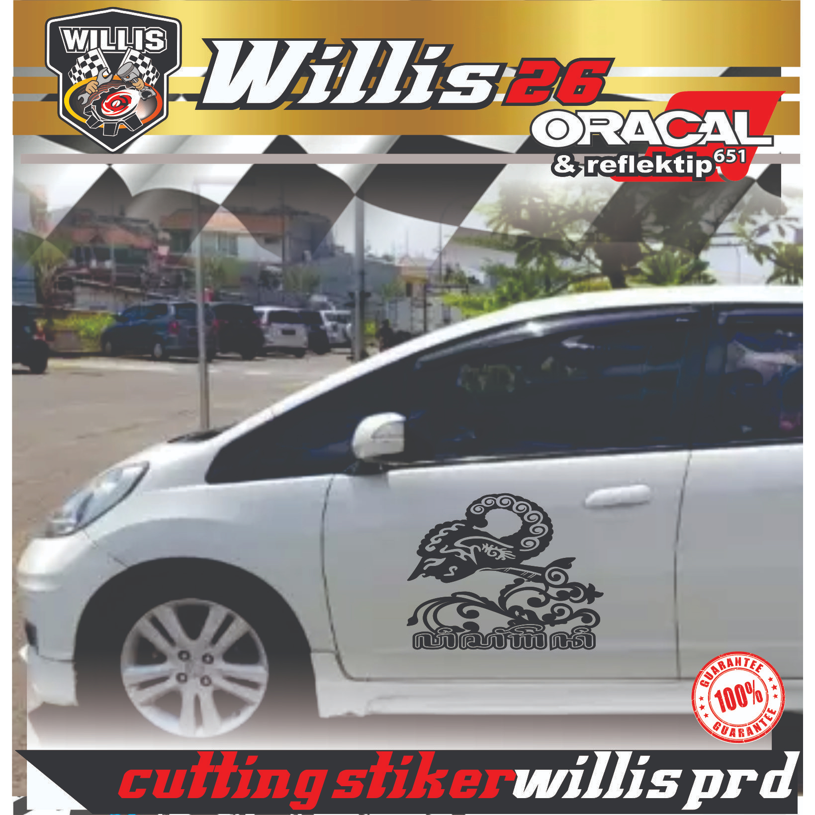 Promo sticker bodi Mobil wayang wisanggeni cutting stiker