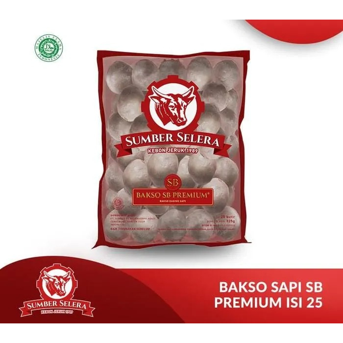 

SS Bakso SB Premium 25 Butir | Bakso Sapi Sumber Selera 325gr 25 pcs | Bakso Sapi Premium SS