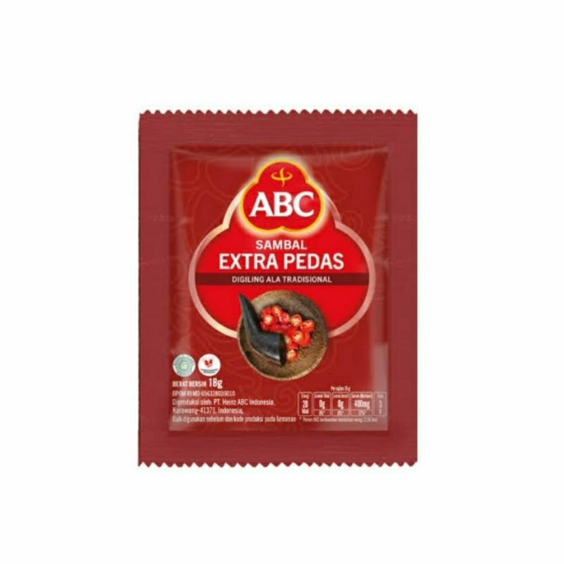 

Sambel ABC extra pedas sachet 18 gr