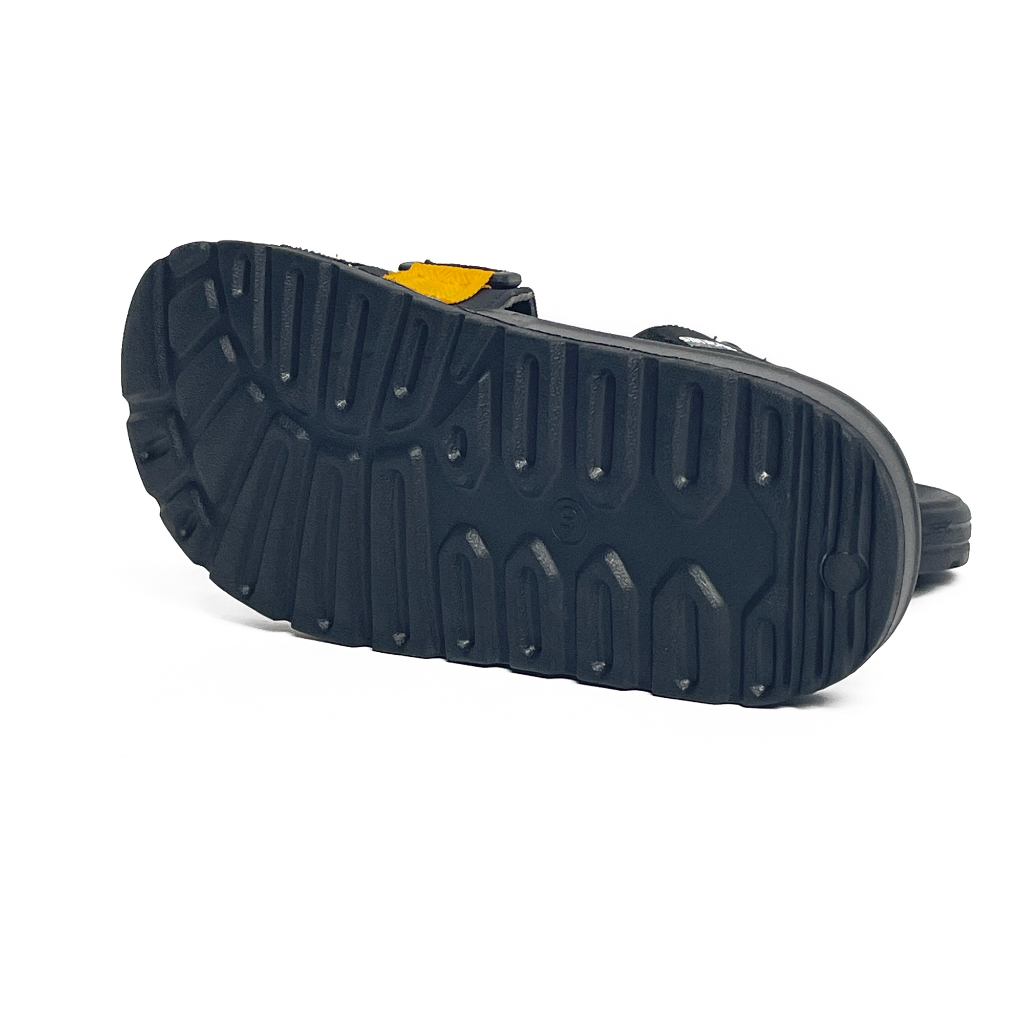 SIDSNEAKS Sandal Sidslide Sandal Pria Sandal Slop Sandal Slide Pria Black Yellow Original