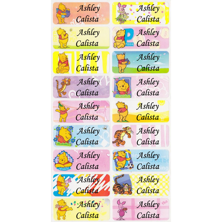 

Label Nama Waterproof - Pooh