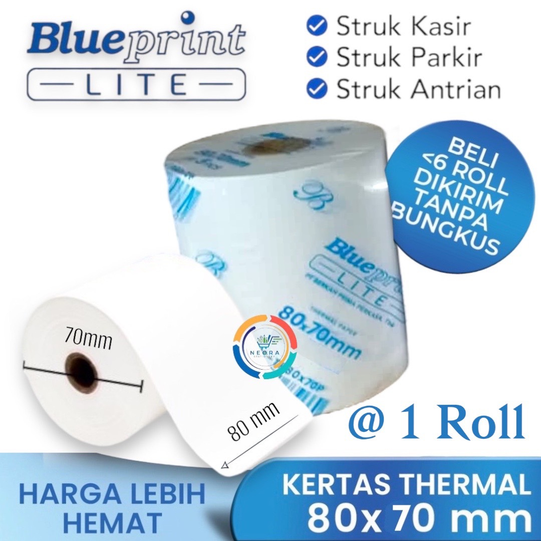 

Blueprint Kertas Thermal | Struk Kasir 80x70 | @ 1Roll