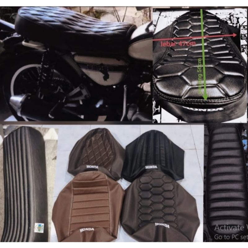 KULIT JOK HONDA CB/  SARUNG JOK MOTOR HONDA CB MODEL CUSTOM JAPS/WAJIT/HEXAGONAL