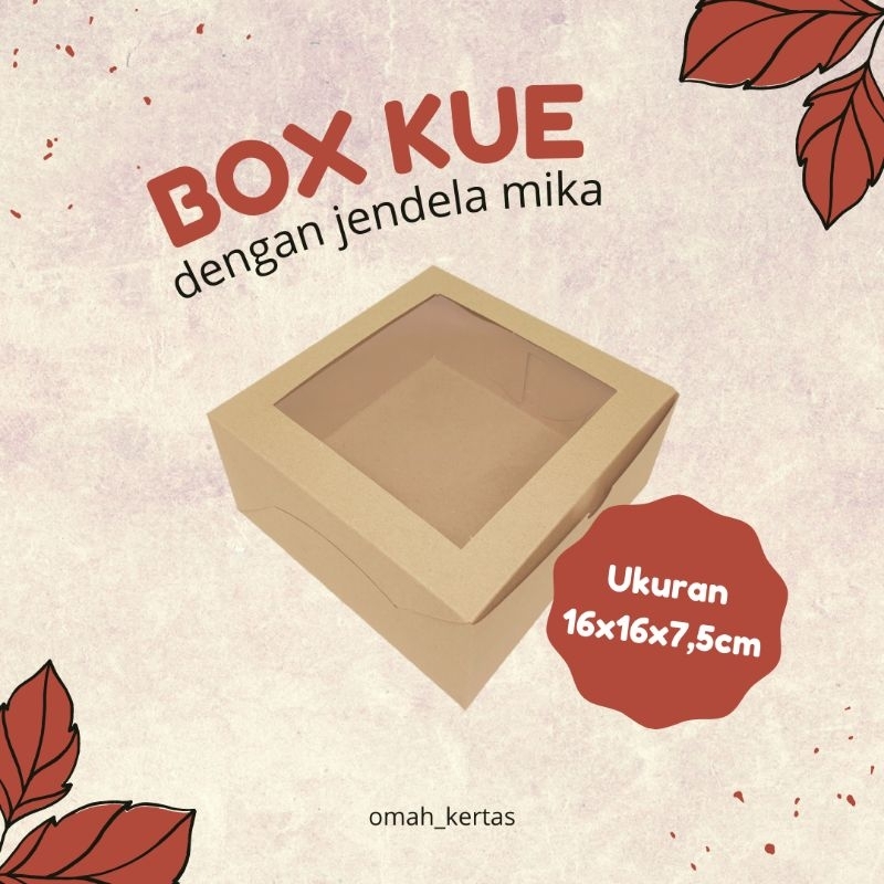 Box Kue Jendela Mika/ B.03 No PE (BARANG REJECT/BARANG MODIFIKASI)