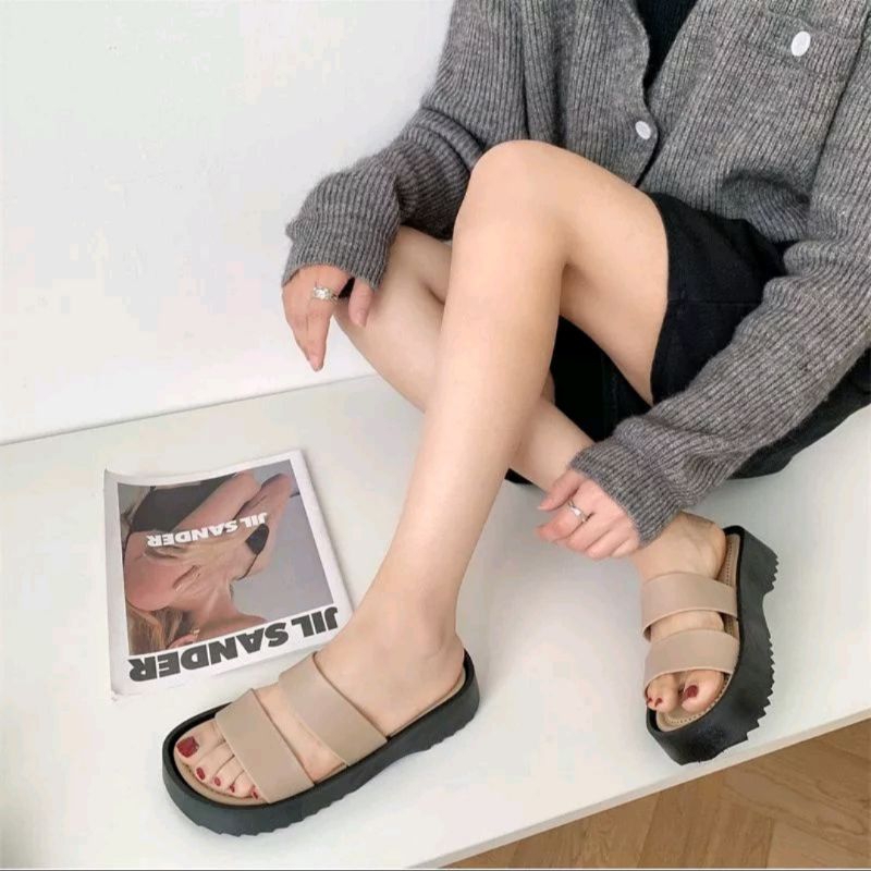 Sandal Import wanita Sandal wanita ban2 Selop perempuan hits trendy Sendal BION