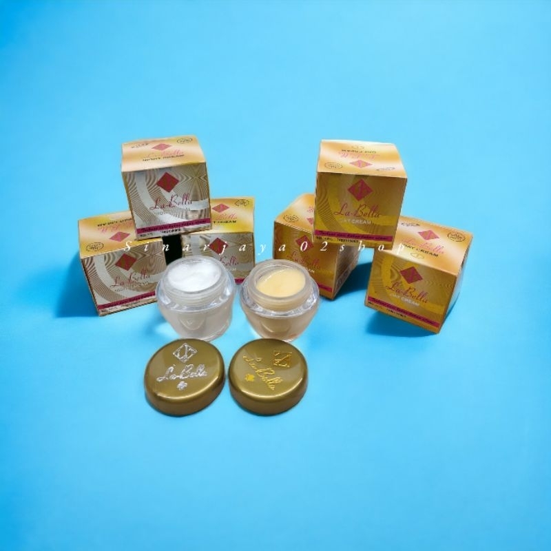 12 Pcs - CREAM LABELLA gold SIANG DAN MALAM WHITENING CREM ORIGINAL