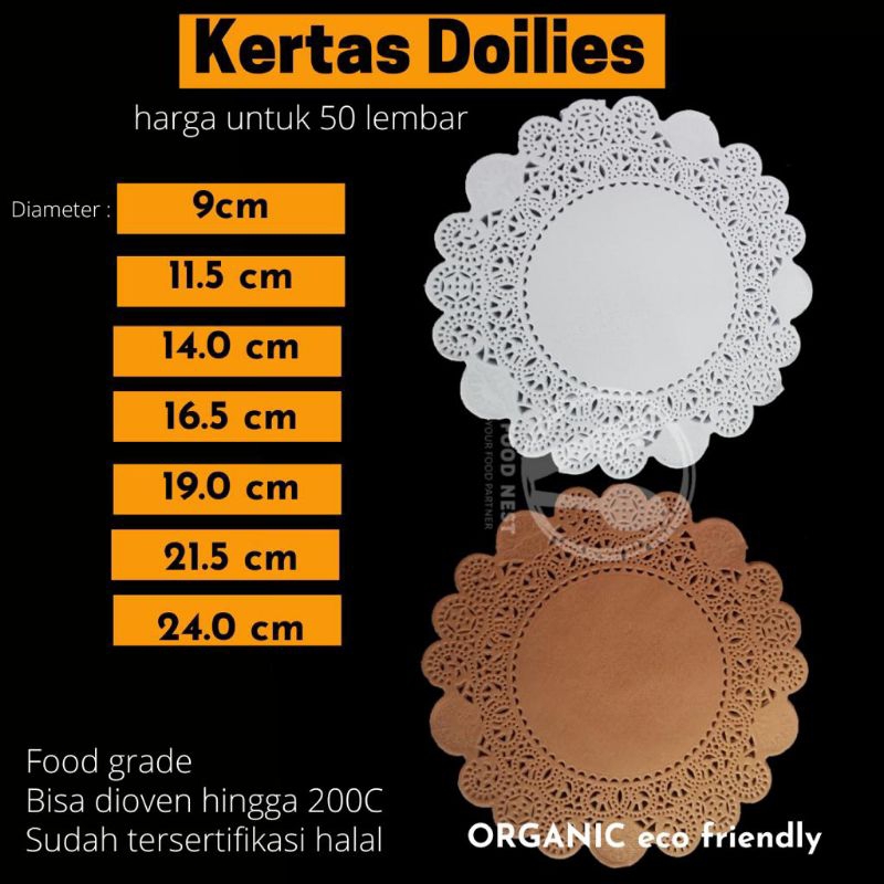 KERTAS DOYLEYS ALAS ROTI DOILIES PAPER KERTAS RENDA KUE DOILY DOLI DOLIES DOLLY KERTAS KUE SOUVENIR