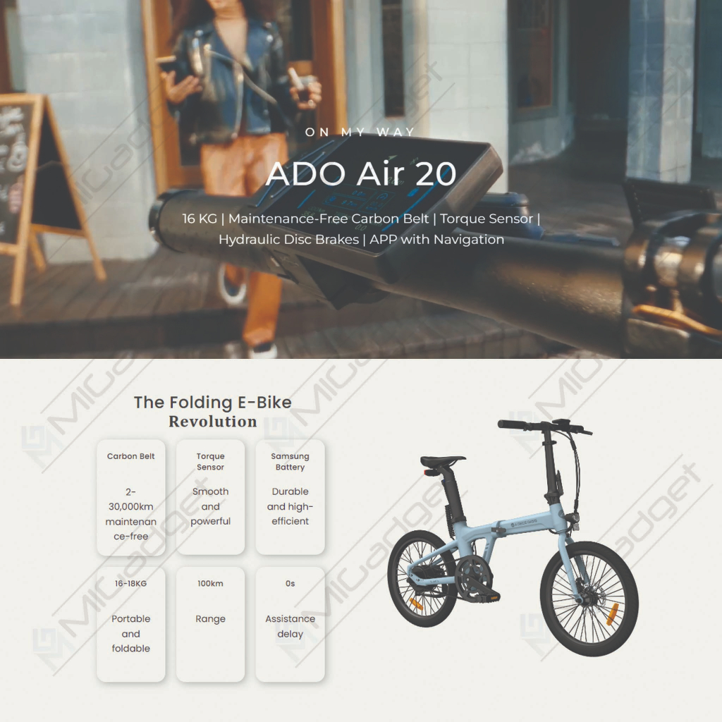 Sepeda Lipat Listrik ADO Air 20 Folding Electric Bike