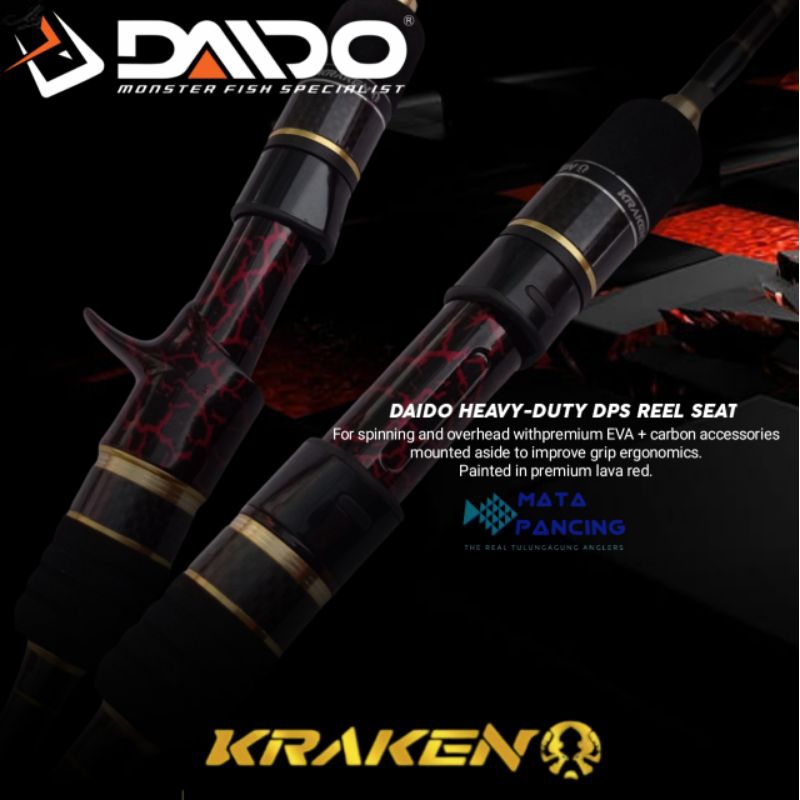 Joran Daido Kraken 180cm spinning overhead light jigging ring fuji