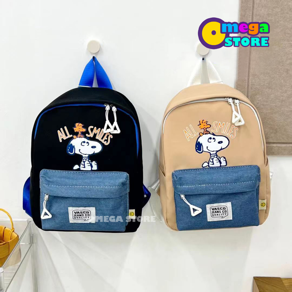 [O&amp;S]Tas Ransel Anak Sekolah Paud/TK Karakter Snoopy Cartoons Tas Punggung Backpack Terbaru - 303