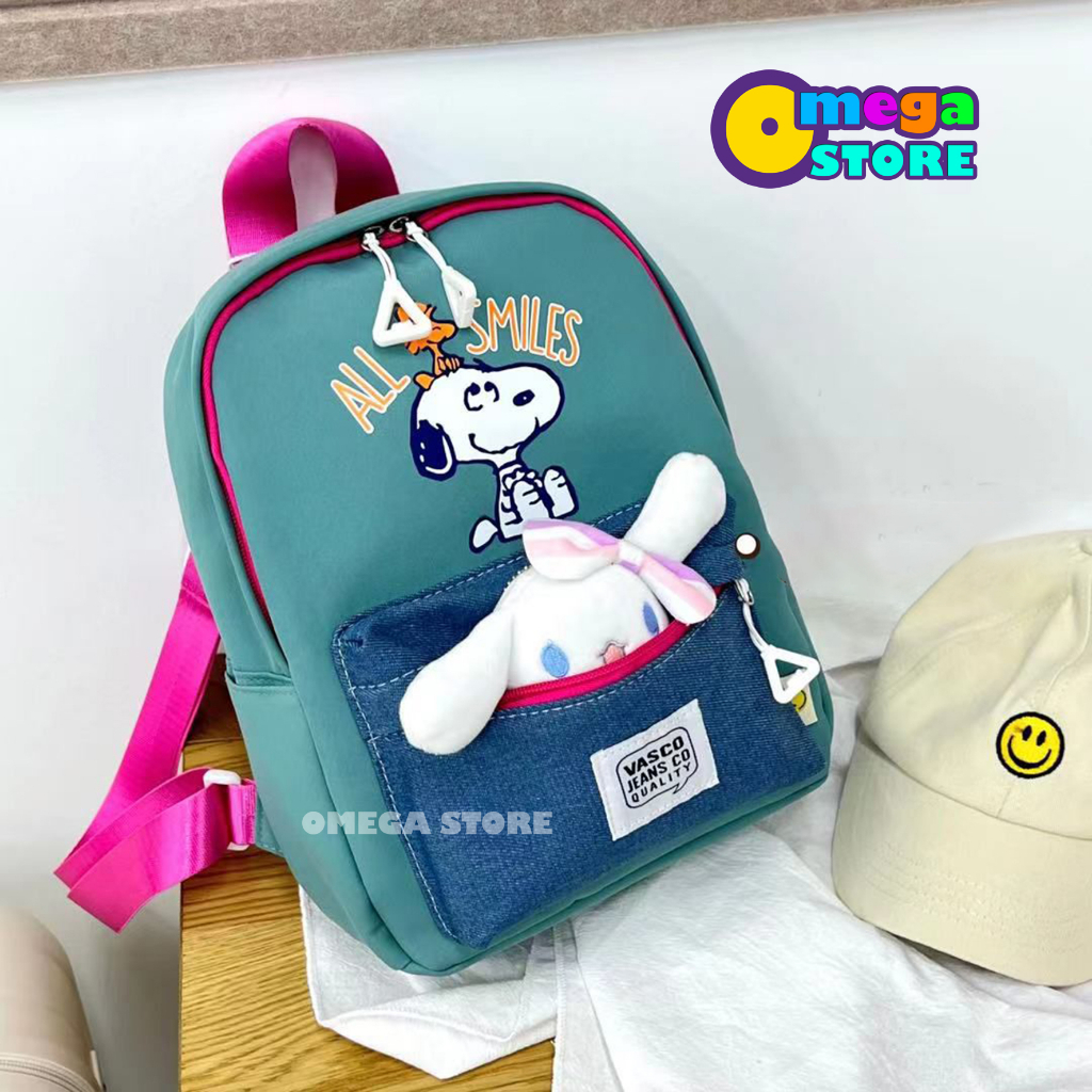 [O&amp;S]Tas Ransel Anak Sekolah Paud/TK Karakter Snoopy Cartoons Tas Punggung Backpack Terbaru - 303