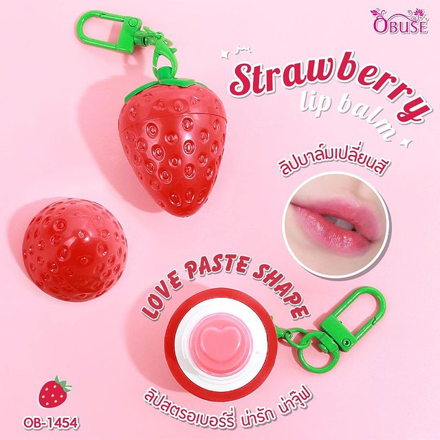 SHVA. OBUSE LIPBALM/OBUSE MAGIC LIPBALM/ Obuse Strawberry Magic Lip Balm 3g