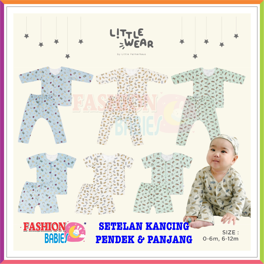 LITTLE PALMERHAUS - LITTLE WEAR SHORT LONG SHOULDERS BUTTON BAMBOO COTTON NEW SERIES ❤ Fashionbabies ❤