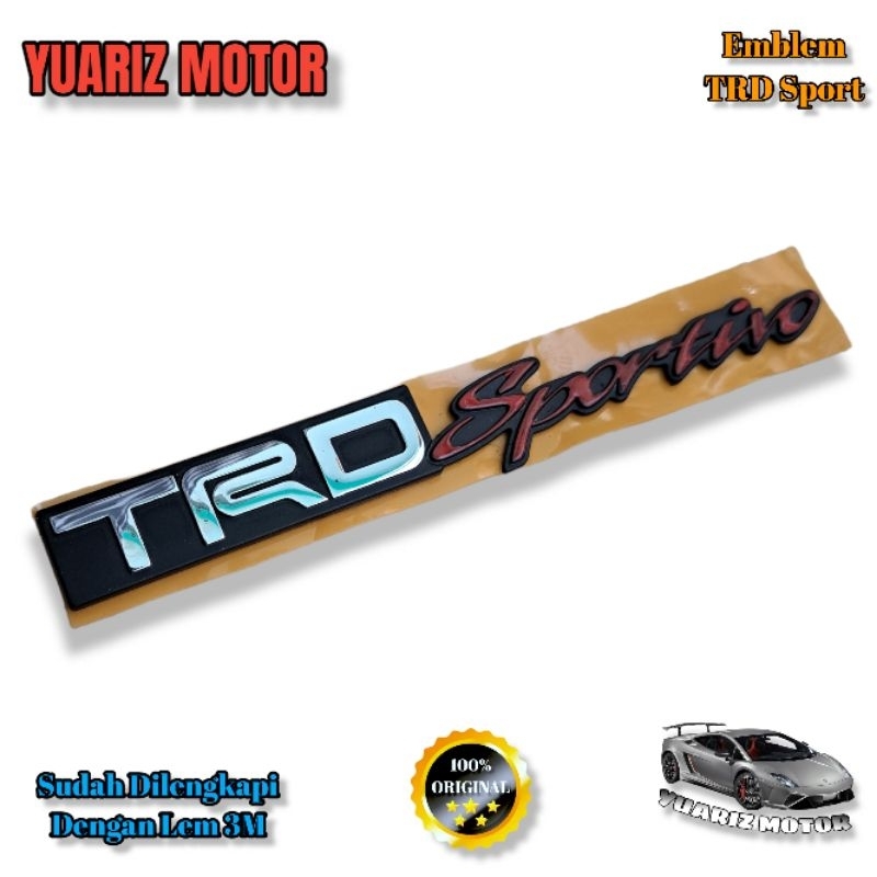 Emblem Bagasi Tulisan Trd Sportivo Original/Logo Tulisan Trd Sportivo Original